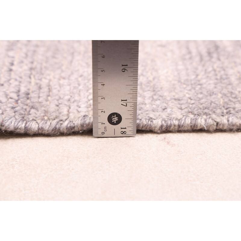 ECARPETGALLERY Hand-knotted Loreto Light Grey Silk Rug - 6'3 x 8'4