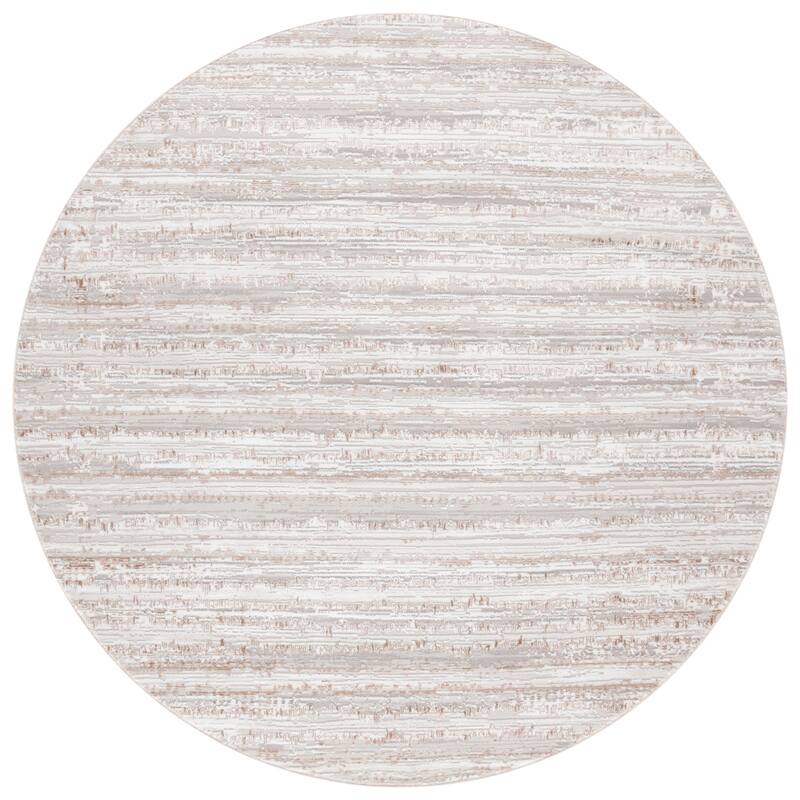 SAFAVIEH Parker Veva Modern & Contemporary Rug - 6'7" Round - Taupe/Beige