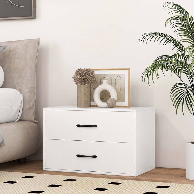 Costway 2-Drawer Stackable Organizer Horizontal Storage Cabinet