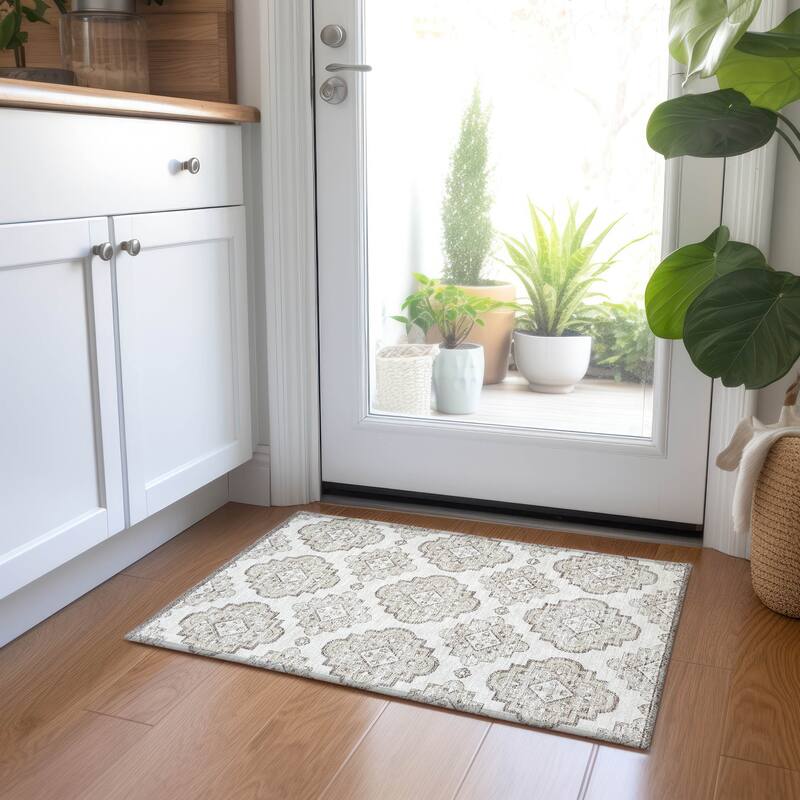Machine Washable Indoor/ Outdoor Chantille Moroccan Boho Rug
