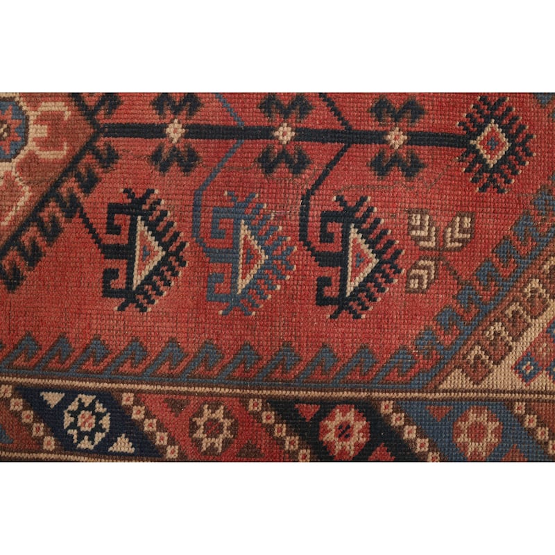 ECARPETGALLERY Hand-knotted Oushak Red Wool Rug - 4'1 x 6'7