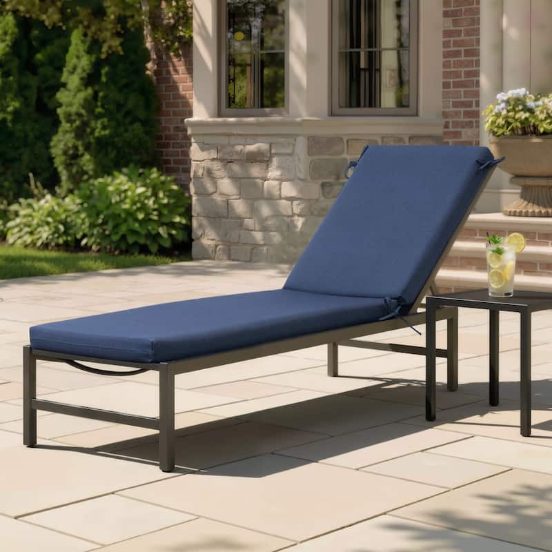 Outdoor Patio Chaise Lounge Chair Cushion - 80 inches - 1PC - NEW Navy Blue
