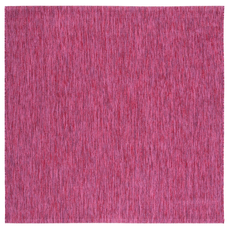 SAFAVIEH Courtyard Lumturie Indoor/Outdoor Waterproof Patio Rug - 6'7" Square - Red