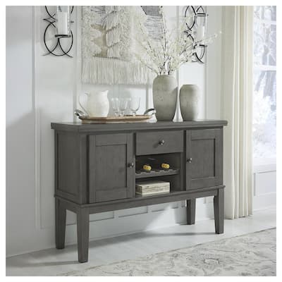 Hallanden Antique Gray Dining Room Server - 56"W x 18"D x 39"H