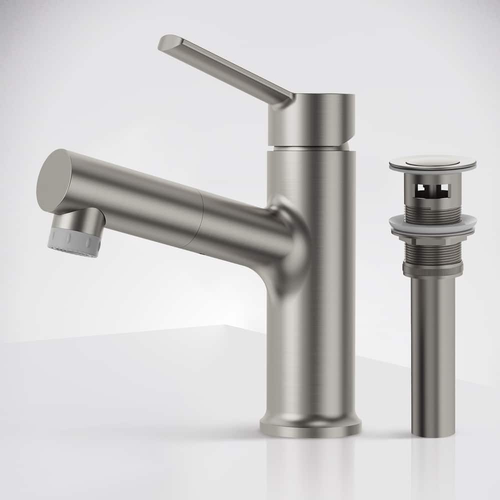 Single Handle Single Hole Bathroom Faucet with Pop‑Up Drain