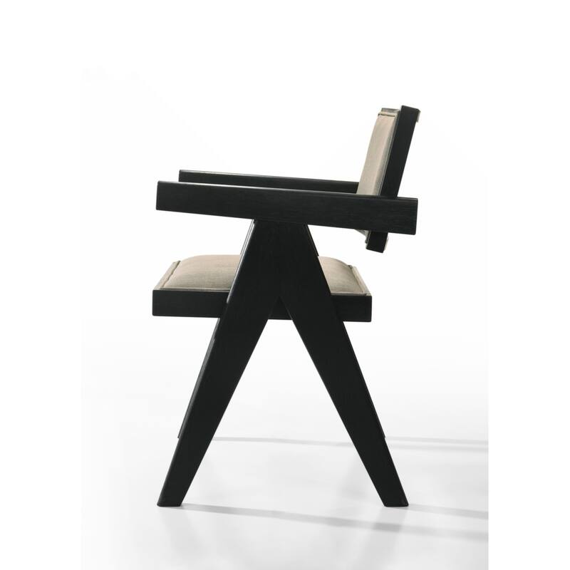 Jasper 21" 3-Piece Ebony Black Arm Chairs and Console Table Set