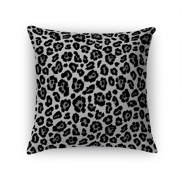 LEOPARD PRINT BLACK Accent Pillow By Kavka Designs - Overstock - 31734062
