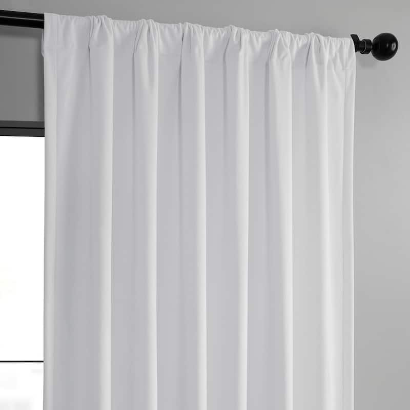 Exclusive Fabrics Basic Deluxe Velvet Room Darkening Curtain Pair - 2 Panels Window Curtains