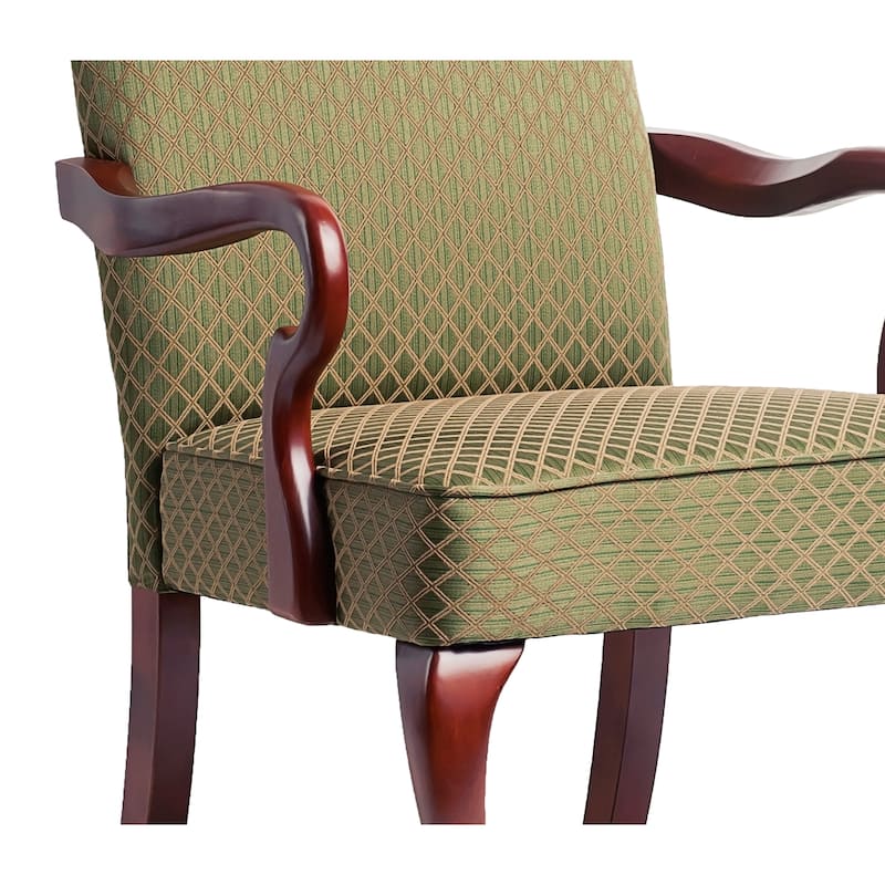 Copper Grove Casalis Cherry Finish Gooseneck Accent Chair