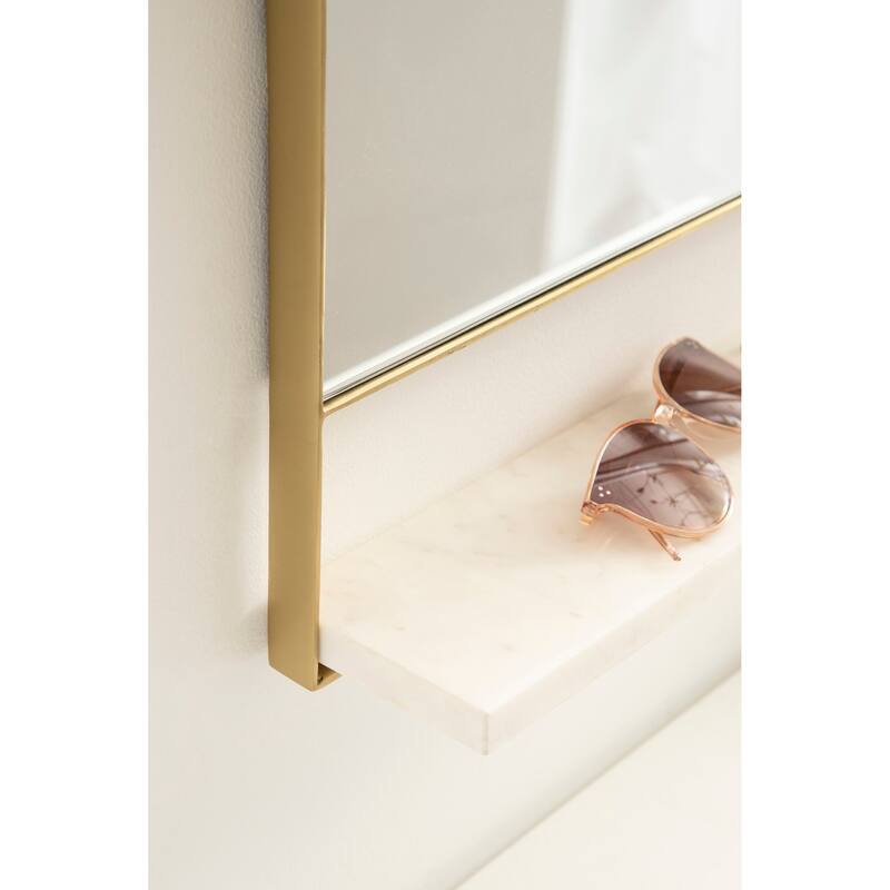 Kate and Laurel Chadwin Rectangle Wall Mirror with Shelf - 20x34