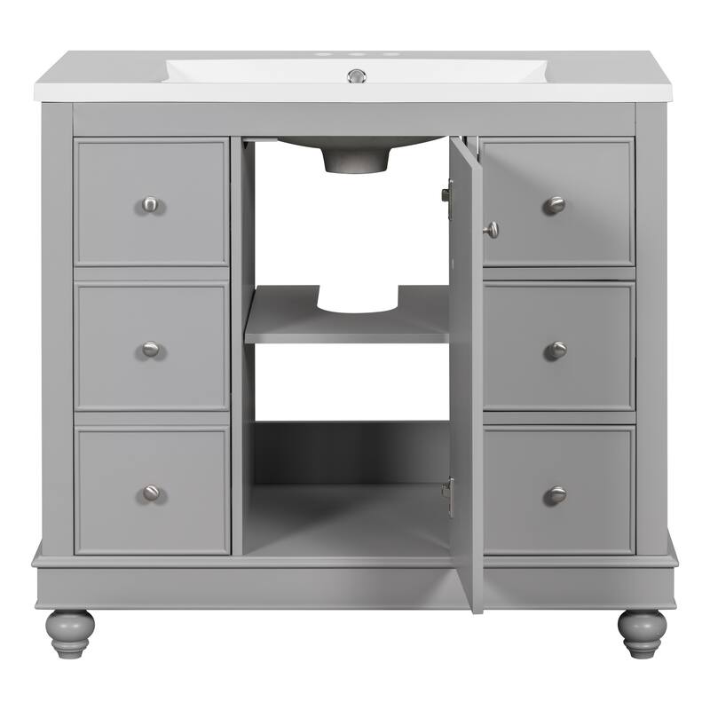 36" Gray Bathroom vanity