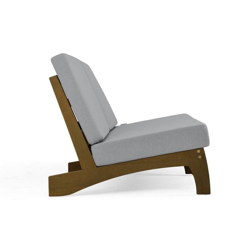 Casual Teak Wood 5-Piece Outdoor Patio Conversation Set