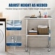 preview thumbnail 9 of 7, Stainless Steel Table 24 x 30 Inches Metal Work Table Adjustable Undershelves With wheels