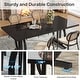 preview thumbnail 7 of 6, Dining Table for 4-6 People, 63-Inch Large Dining Room Table, High Glossy Finished
