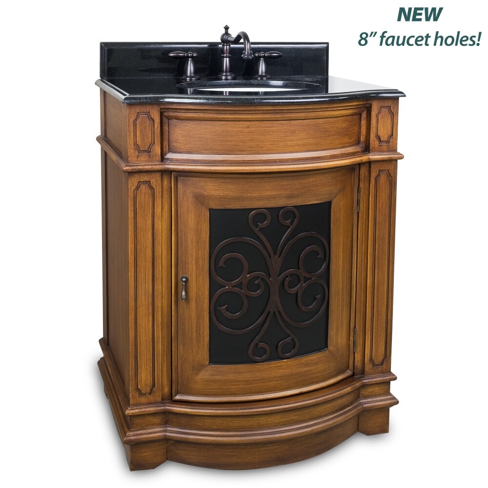 Shop Elements Van050 T Abbott Collection 28 1 8 Bathroom Vanity Cabinet With Counter Top And Bowl Painted Toffee Black Granite Overstock 13377164