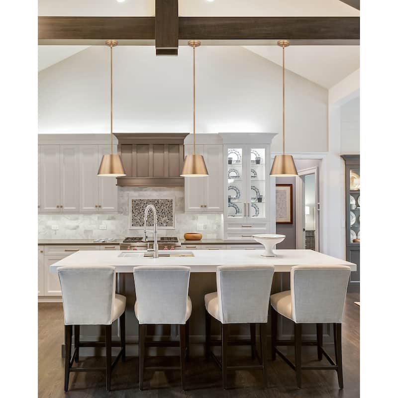 Lilly by Z-Lite 1 Light Pendant in Modern Gold with Modern Gold Steel Shade
