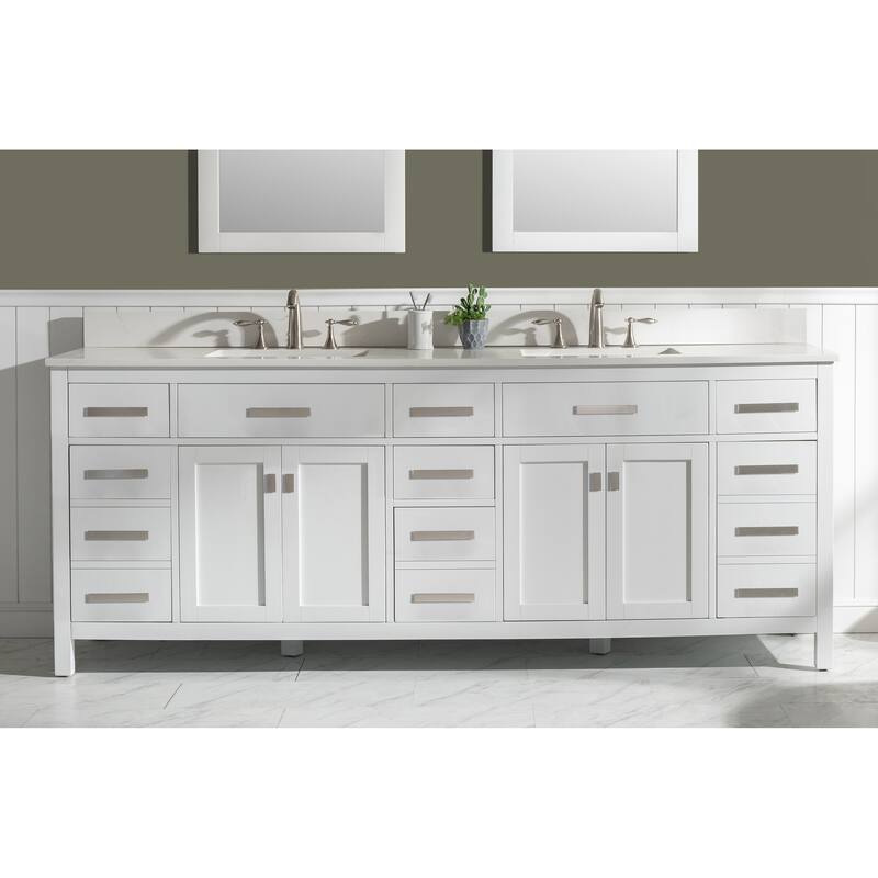 Valentino 84" Double Vanity in White