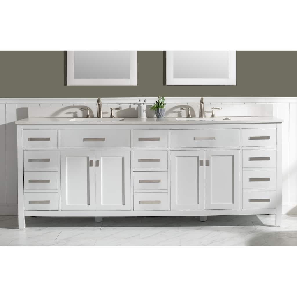 Valentino 84" Double Vanity in White