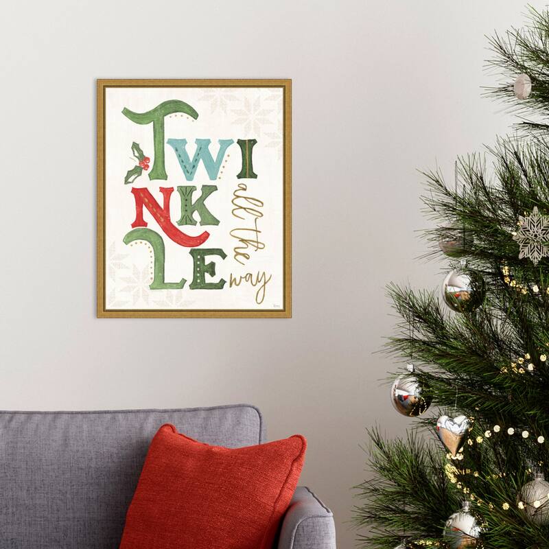 Elegant Holiday VII by Veronique Charron Framed Canvas Wall Art Print