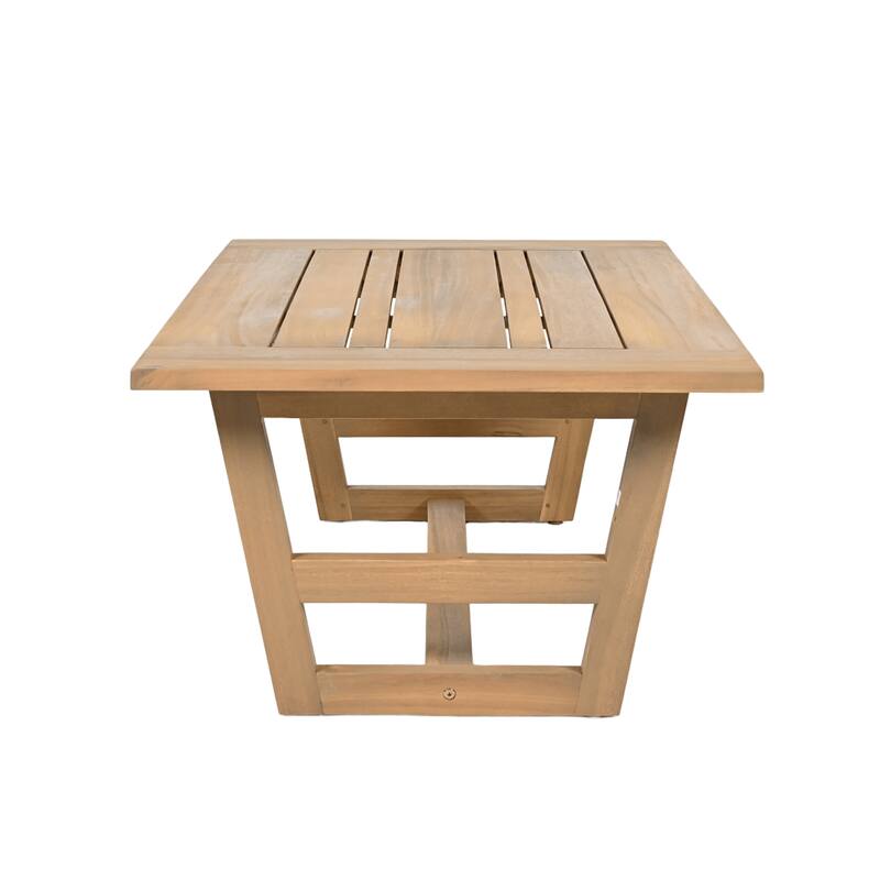 Christopher Knight Home - Outdoor 5-Piece Wooden Patio Conversation Set with Cushions and Coffee Table