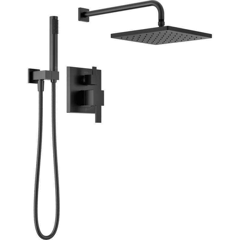 Delta T342701 Modern Square Non Shared Function Shower System Package - Matte Black
