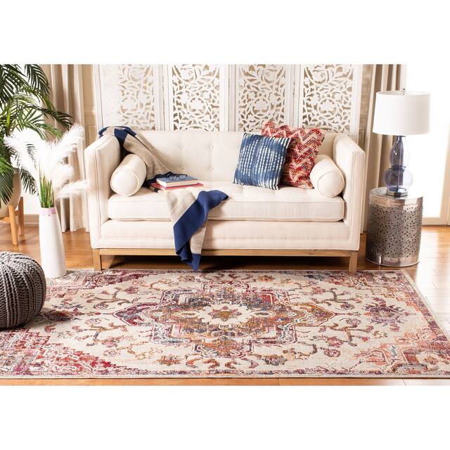SAFAVIEH Crystal Floretta Vintage Boho Medallion Rug