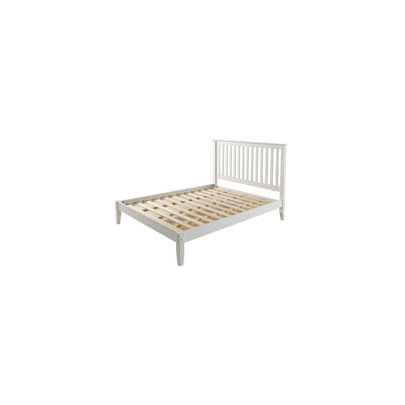 Old World Charm Platform Bed - Solid Pine Wood Bed Frame, No Box Spring Needed, Bedroom Furniture