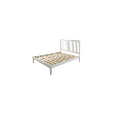 Old World Charm Platform Bed - Solid Pine Wood Bed Frame, No Box Spring Needed, Bedroom Furniture