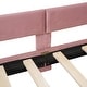 preview thumbnail 11 of 9, Twin Size Upholstered Daybed with Rabbit Ear Shaped Headboard, Velvet Platform Bed Frame for Girls-No Box Spring Required, Pink