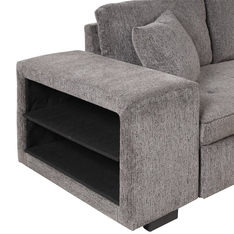 Merax 104" Modern L-Shape 3 Seat Reversible Sectional Couch