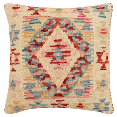 Tribal Jean Turkish Hand-Woven Kilim Pillow - 18'' x 19''