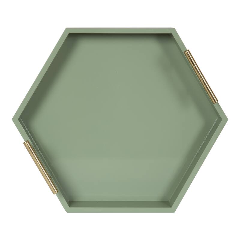 Kate and Laurel Lipton Hexagon Decorative Tray - 18x18