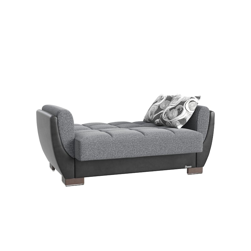 Collection Upholstered Convertible Loveseat With Storage