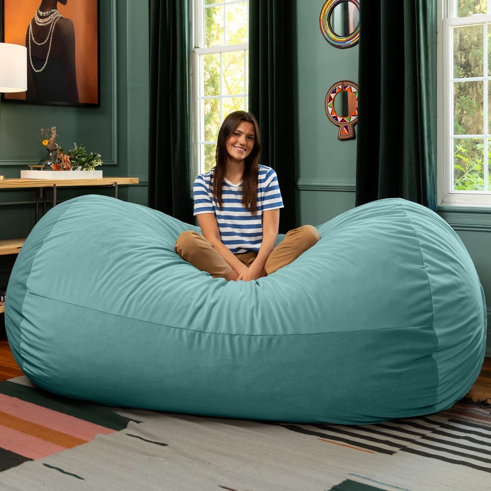 Jaxx Grand Lounger 7 Foot Bean Bag Sofa -Lush Velvet