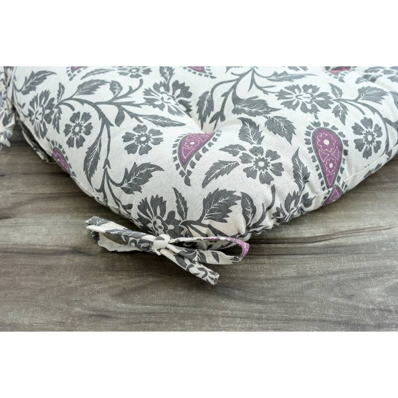 Handmade Cotton Chair Seat Pads Cushions - Comfortable Pad with Ties (16''x16'') 3'' Thick (Set 2) by Cozy Trends™ - 16''X16''