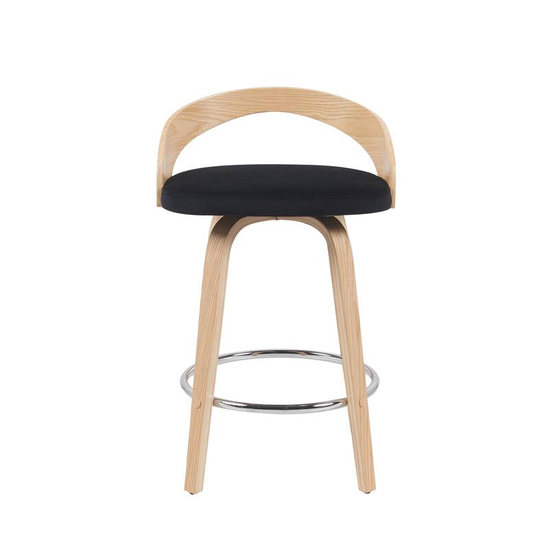 Carson Carrington Solavagen Mid-Century Modern Swivel Counter or Bar Stool