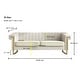 preview thumbnail 20 of 18, Mid-Century Channel Tufted Velvet Sofa with Metal Legs