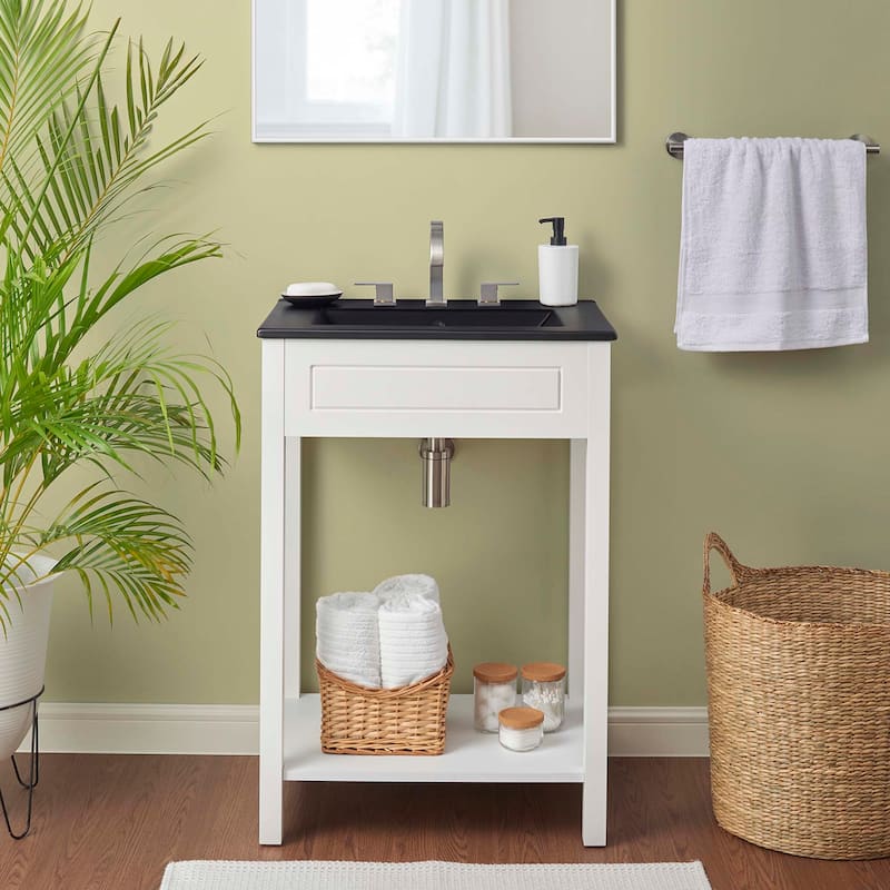 Altura 24" Bathroom Vanity - White Black