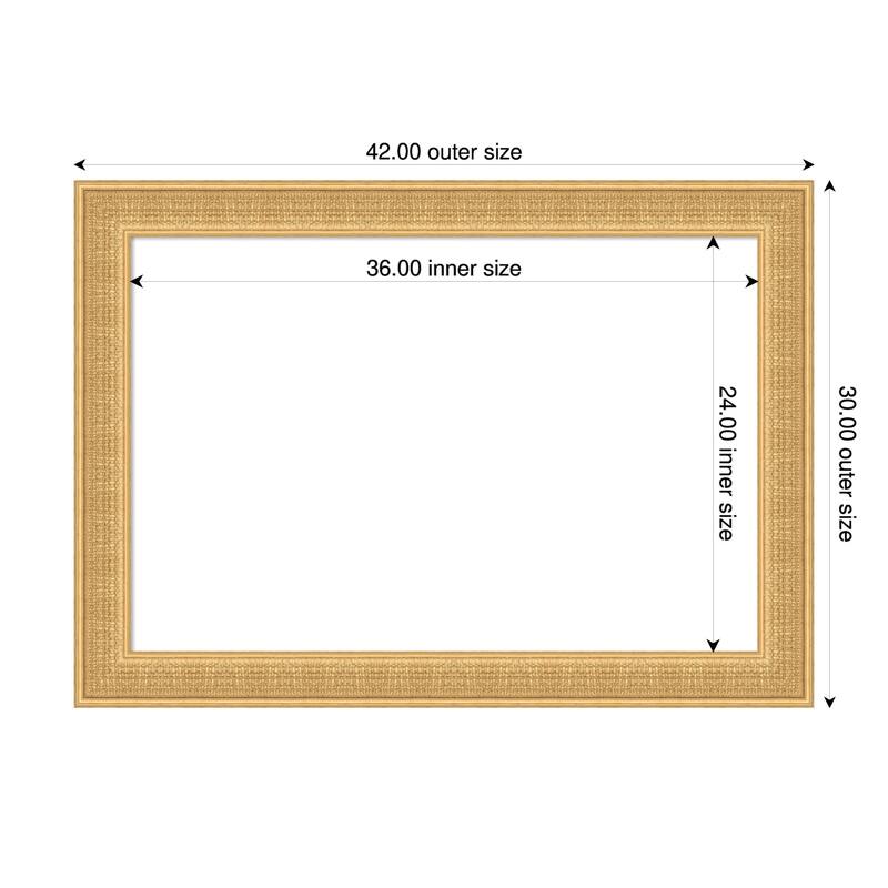 Amanti Art Trellis Gold Framed Dry Erase Magnetic Board - 42 x 30 in - Trellis Gold