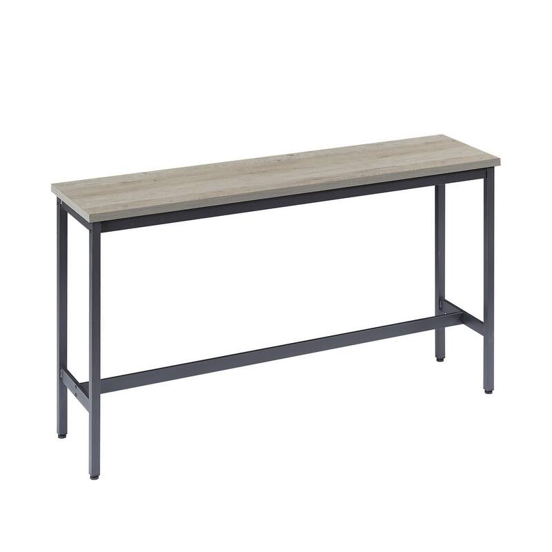 Industrial Style 4 Piece Dinette Set Bar Table with 3 PU Leather Bar Stools