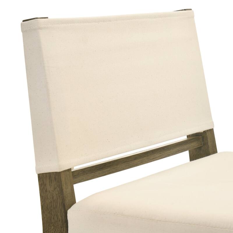 Yanely Mdoern Bar Stool, Upholstered Counter Height Stool with Solid Wood Legs