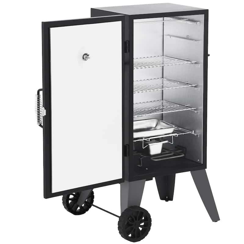 Royal Gourmet 28-Inch Analog Electric Smoker With 3 Cooking Grates - Black