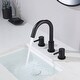 preview thumbnail 28 of 30, Circular 8-inch Widespread Basin Faucet