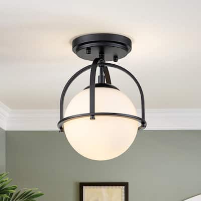 Modern 1 - Light Globe Semi Flush Mount Light for Hallway