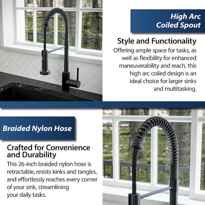 Karran Kadira Single-Handle Pull-Down Sprayer Kitchen Faucet