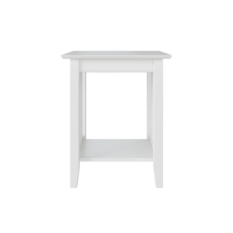 AFI Mission Printer Stand with Built-in Charger in White