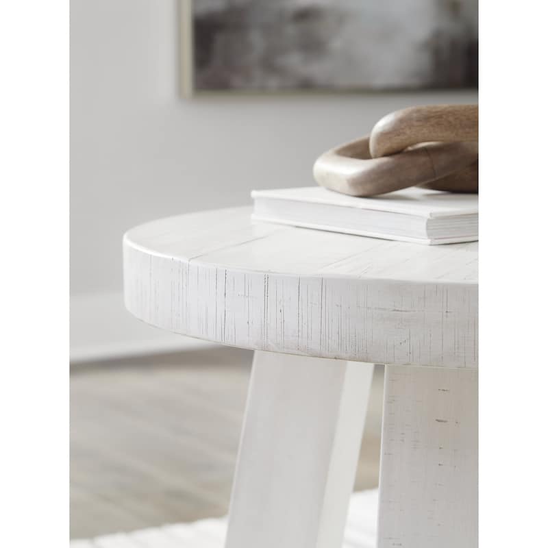 Signature Design by Ashley Jallison White End Table - 24" W x 24" D x 24.25" H
