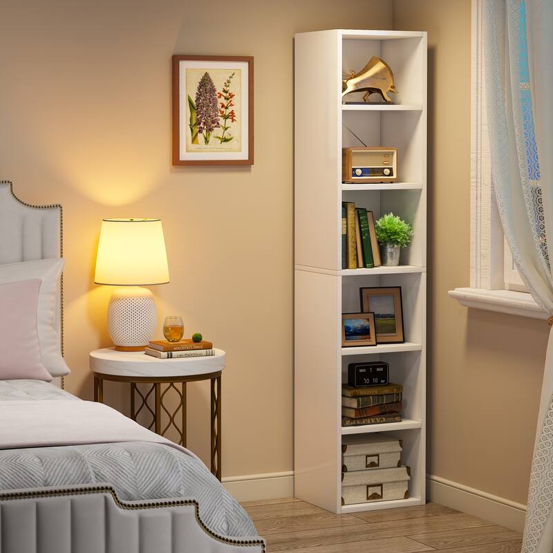 70.9 Inches Tall Corner Bookcase 6-cube Display Shelves