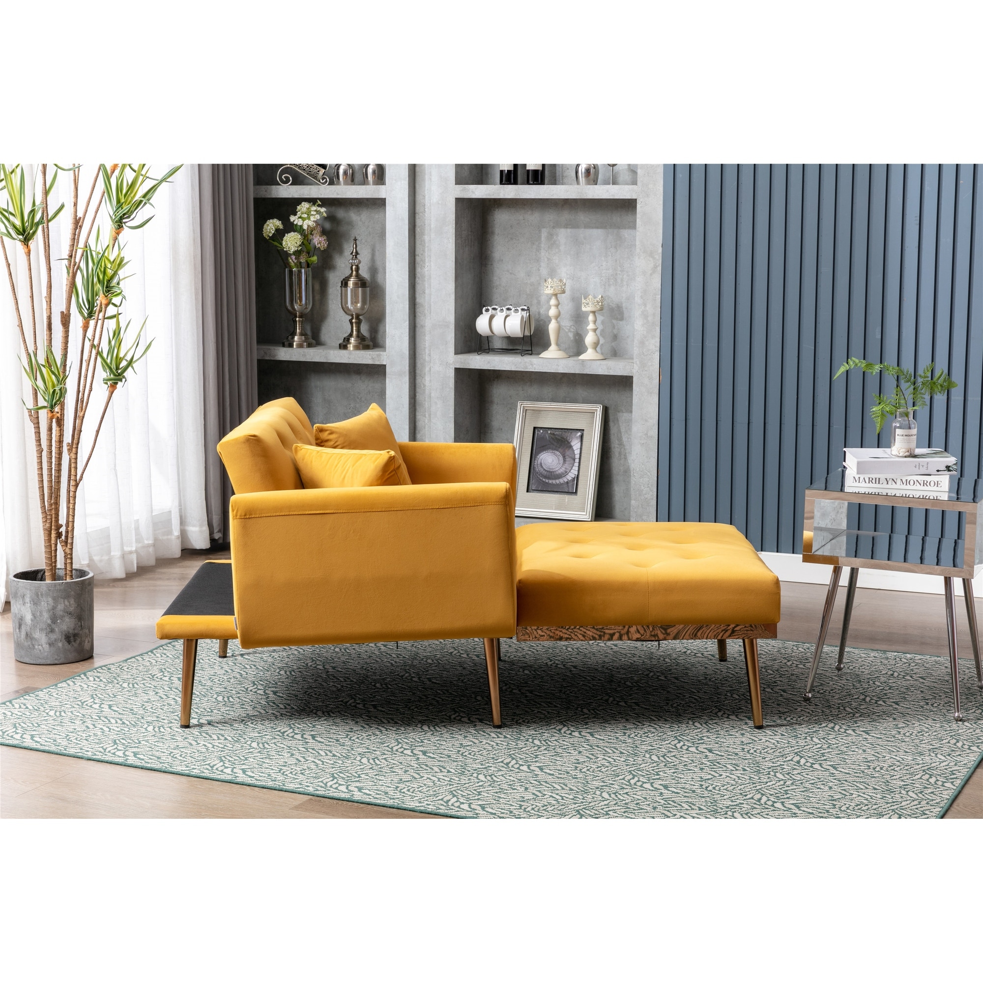 Chaise lounge chair 2025 yellow