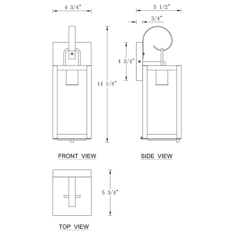 C Cattleya 2-Pack Dusk to Dawn Outdoor Wall Lights with Closed Bottom